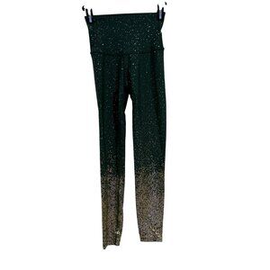Beyond Yoga Alloy Ombre Antique Gold Speckle / Hunter Green Leggings Size‎ XS
